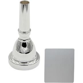 Professonal Tuba Mouthpiece, Silver Plated Tuba Player Mouthpiece Replacement Musical Brass Instruments Accessories