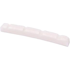 Alnicov Guitar 42mm Saddle Slotted Curved Buffalo Bone Nut For 4 String Bass Guitar Accessories