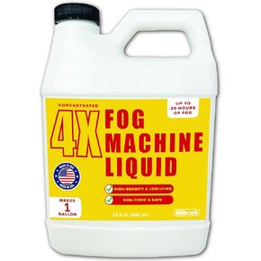 Fog Machine Liquid Concentrate - 32 oz Tillbrook Fog Machine Fluid - Makes 1 Gallon - High Density & Long-Lasting Fog Juice - Low-Lying, Universal, Water-Based Solution for Spooky Halloween Parties