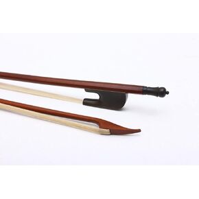 Violin Bow 4/4 Baroque Bows Ebony Frog Brazil wood AAA grade Mongolian Horsehair Bow hair Straight and well balanced Round Stick Violin Bow (Black Bow hair)