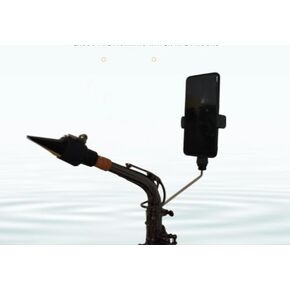 Alto Saxophone Lyre Phone Holder, Square 4mm x 4mm Socket, Adjustable Angle, 9cm Max Opening
