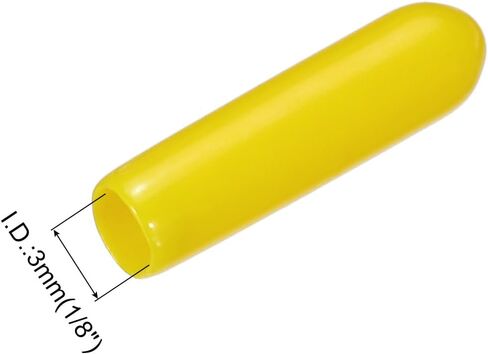 uxcell 15pcs Rubber End Caps 7mm ID PVC Vinyl Round End Cap Cover Screw Thread Protectors Clear in Saudi Arabia