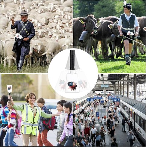 Cow Bell, Cow Bells Noise Makers, Cow Bells for Sporting Events to Make Big Noise, Cowbell with Handle for Football Games, Graduation, Party, school, Farm, Percussion Music(Flag,1 Pcs) in Saudi Arabia