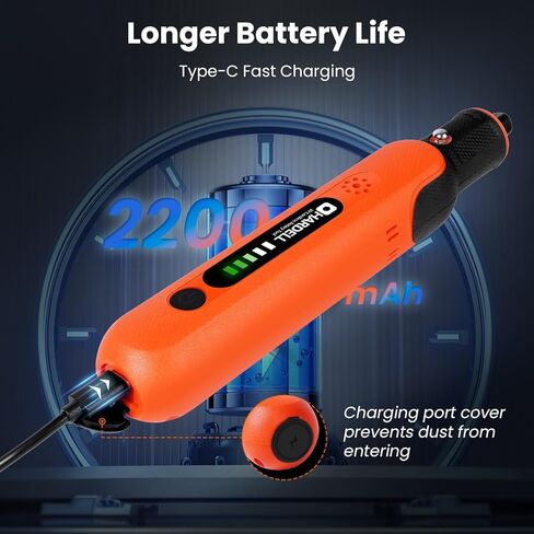 مجموعة أدوات دوارة هارديل 8 فولت لاسلكية مع 65 قطعة ملحقات، أداة دوارة كهربائية بـ 5 سرعات متغيرة، بطارية قابلة لإعادة الشحن، شحن من النوع C، للطحن والحفر والقطع والصنفرة والنحت والتلميع وما إلى ذلك in Kuwait