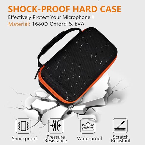 Wireless Microphone Case Compatible with JBL Wireless Two Microphone System, Dual Wireless Microphone Case for Party Box, Singing Karaoke for JBL Mic, Receiver, Adapter, AA Batteries-Orange (Box Only) in Saudi Arabia