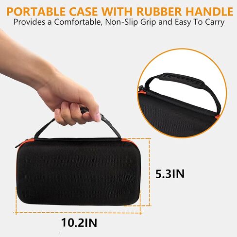 Wireless Microphone Case Compatible with JBL Wireless Two Microphone System, Dual Wireless Microphone Case for Party Box, Singing Karaoke for JBL Mic, Receiver, Adapter, AA Batteries-Orange (Box Only) in Saudi Arabia