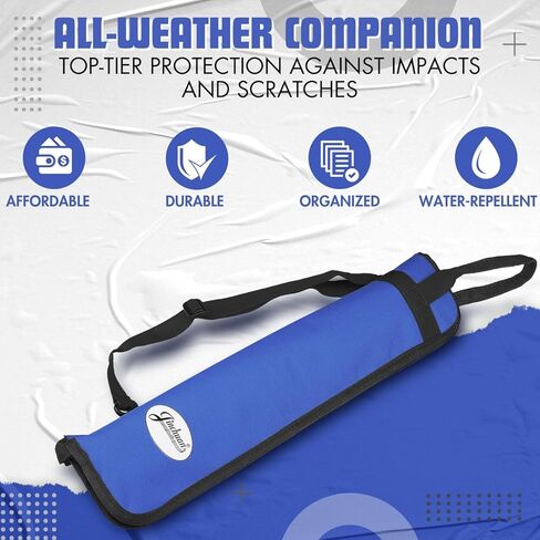 Flexzion Drum Stick Bag قرع الموسيقى طبل الملحقات حالة مع هوك، حامل بطاقة، حزام الكتف قابل للتعديل تحمل مقبض 4 أزواج طفل العصي طبل حامل حقيبة مقاومة للماء النسيج، متقلب in Kuwait