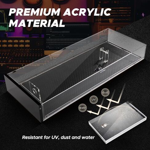 Starfavor Acrylic Electric Guitar Display Case, Wall Mounted, Lockable UV-Protected Guitar Storage Cabinet with LED Lights 7 Colors, Coffin Hard Case for Electric Guitar Bass SGC-001E in Kuwait