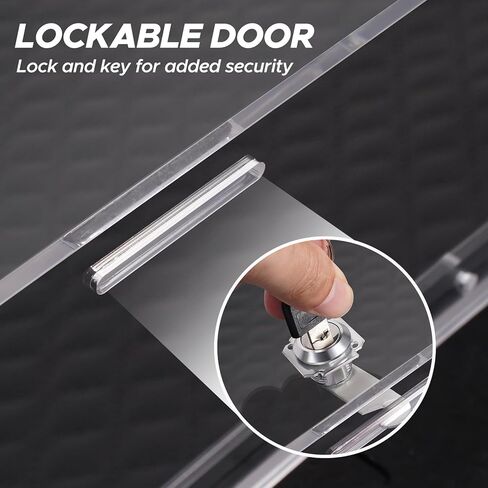 Starfavor Acrylic Electric Guitar Display Case, Wall Mounted, Lockable UV-Protected Guitar Storage Cabinet with LED Lights 7 Colors, Coffin Hard Case for Electric Guitar Bass SGC-001E in Kuwait