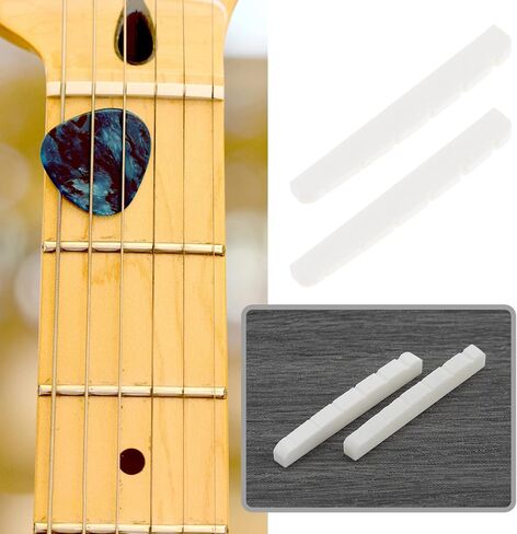 SING F LTD Guitar Bone Nuts Compatible with Stratocaster Compatible with Telecaster And Other Electric Guitars Guitar Slotted Bone Nut 42 x3.5 x 5.3mm in Saudi Arabia