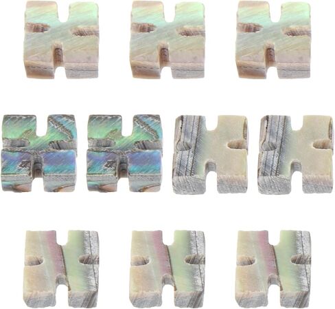 VICASKY 10pcs Natural Abalone Shell Guitar Inlay Fretboard Dots Position Markers Compatible with Guitar Ukulele Bass Banjo 2.0mm Thickness in Saudi Arabia
