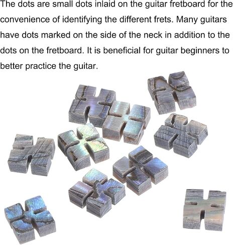 MECCANIXITY Guitar Fretboard Inlay Dots Colorful Shell Fingerboard Inlays Mark Point 5x5x2mm For Guitar, Pack of 10 in Saudi Arabia