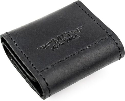 حامل اختيار الجيتار - حافظة جلدية أصلية للقيثارات الصوتية والكهربائية والباس - حقيبة آمنة للالتقاطات - هدية للاعبي الجيتار (أحمر) in Kuwait