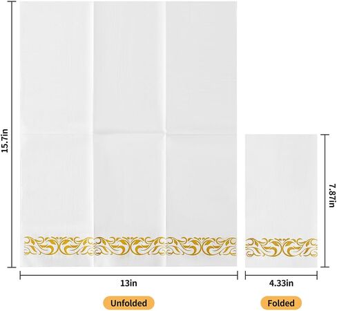 CHEFCAT 200PCS Premium Disposable Paper Napkins Everyday 3Ply Guest Towels Dinner Napkins Party Napkins Wedding Napkins Soft, for Kitchen,Bathroom, Party (White) in Saudi Arabia