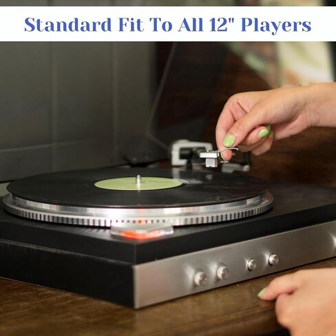 12 Inch Turntable Slipmat, Slipmats for Vinyl Turntable, Turntable Platter Mat, Black Silicone Turntable LP Universal Slipmat, Record Player Mat, Turntable Rubber Mat for all LP Vinyl Record Players in Saudi Arabia