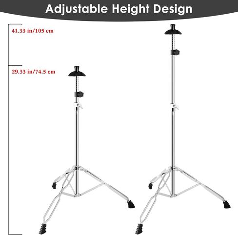 EASTROCK Trombone Stand, Retractable Height Adjustment, Triangular Stable Construction for Standard-sized Trombone Silver in Saudi Arabia