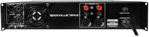Rockville RPA12 5000W Peak / 1400W RMS 2-Channel Power Amplifier, Rack Mountable - Perfect for Live Sound, Pro Audio, DJs in Saudi Arabia