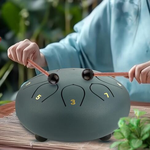 Rain Drum for Outside When It Rains, Handpan Panda Garden Drums, Hand Pan Music Maker Steel Tongue, Balmy Sound Healing Instruments, Echo Chime yard Rhythm, Echos Bath Chimes, Rythm, Ages 5-9, Adult in Saudi Arabia