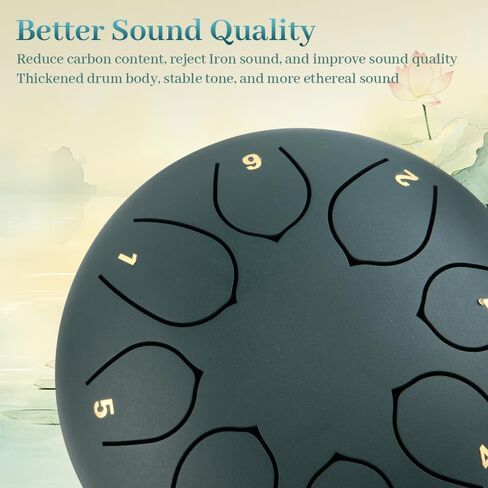 Rain Drum for Outside When It Rains, Handpan Panda Garden Drums, Hand Pan Music Maker Steel Tongue, Balmy Sound Healing Instruments, Echo Chime yard Rhythm, Echos Bath Chimes, Rythm, Ages 5-9, Adult in Saudi Arabia
