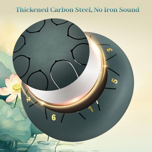 Rain Drum for Outside When It Rains, Handpan Panda Garden Drums, Hand Pan Music Maker Steel Tongue, Balmy Sound Healing Instruments, Echo Chime yard Rhythm, Echos Bath Chimes, Rythm, Ages 5-9, Adult in Saudi Arabia