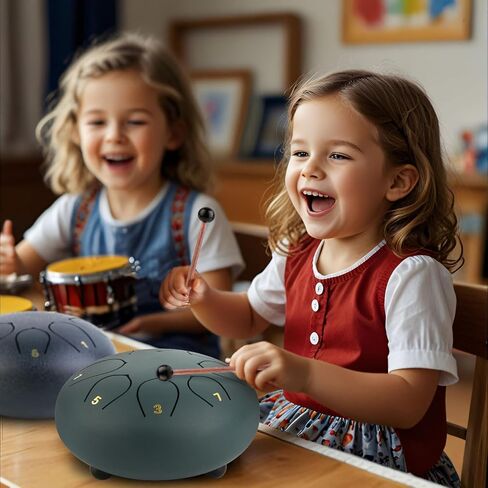 Rain Drum for Outside When It Rains, Handpan Panda Garden Drums, Hand Pan Music Maker Steel Tongue, Balmy Sound Healing Instruments, Echo Chime yard Rhythm, Echos Bath Chimes, Rythm, Ages 5-9, Adult in Saudi Arabia