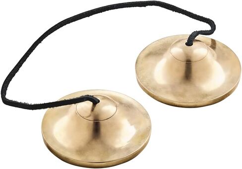 Tingsha Tibetan Finger Cymbals for Meditation, Sound Healing Therapy and Yoga — MADE IN INDIA — Pure Resonant Tone, Includes Bag, 2-YEAR WARRANTY in Saudi Arabia