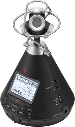 Zoom H3-VR 360° Audio Recorder, Records Ambisonics, Binaural, and Stereo, Records to SD Card, Wireless Control, for VR & Surround Sound Video, Music, and Streaming Bundle with Accessories in Saudi Arabia