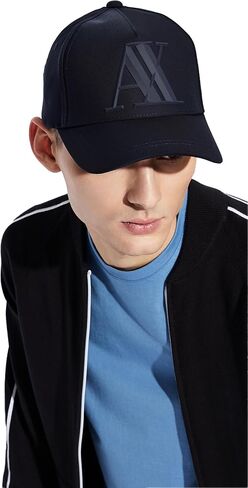 Armani Exchange Men's 3D Rubber Ax Tonal Logo Hat in Saudi Arabia