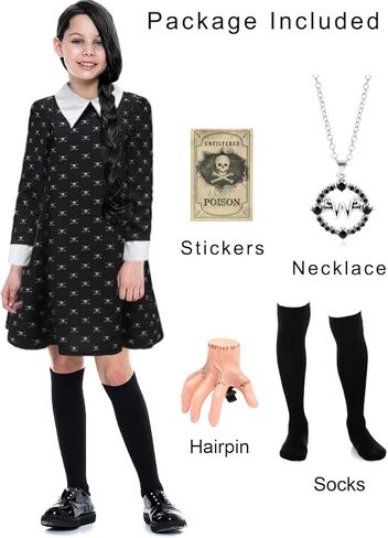 فستان تنكري للفتيات من أومبيفيل، أزياء الهالوين للأطفال مع جوارب جمجمة طويلة الأكمام للحفلات التنكرية in Kuwait