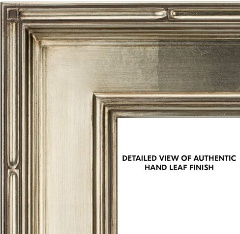 Museum Plein Aire Ornate Picture Frame - 11x14, Silver Leaf Oil Painting Frames | Hand Leafed High-End Antique Style Frames | Open Back Frames with No Glass or Backing in Saudi Arabia