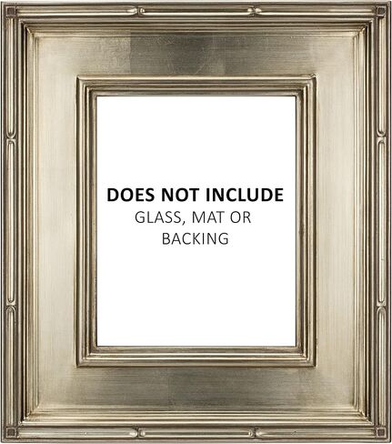 Museum Plein Aire Ornate Picture Frame - 11x14, Silver Leaf Oil Painting Frames | Hand Leafed High-End Antique Style Frames | Open Back Frames with No Glass or Backing in Saudi Arabia