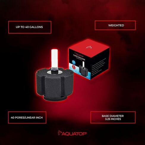 Aquatop Internal Sponge Filter for Aquariums up to 10 Gallon Tanks, CAF-10 in Kuwait