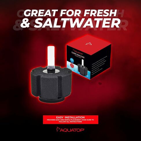 Aquatop Internal Sponge Filter for Aquariums up to 10 Gallon Tanks, CAF-10 in Kuwait