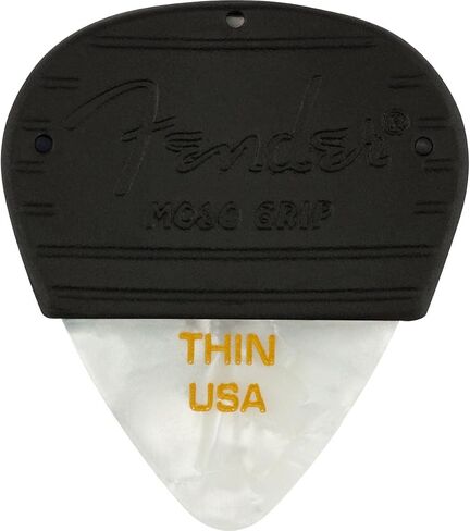 Fender Mojo Grip Guitar Picks 351 Shape, Celluloid, White Moto, Thin, 3-Pack in Saudi Arabia