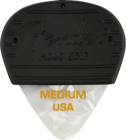 Fender Mojo Grip Guitar Picks 351 Shape, Celluloid, White Moto, Thin, 3-Pack in Saudi Arabia