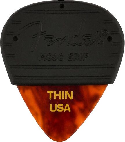 Fender Mojo Grip Guitar Picks 351 Shape, Celluloid, White Moto, Thin, 3-Pack in Saudi Arabia
