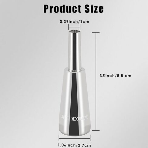 EASTROCK trumpet mouthpiece1.5C Trumpet Mouthpiece Brass Bullet Shape Instrument Accessories Silver in Saudi Arabia