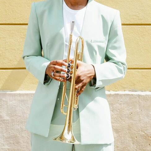 EASTROCK trumpet mouthpiece1.5C Trumpet Mouthpiece Brass Bullet Shape Instrument Accessories Silver in Saudi Arabia