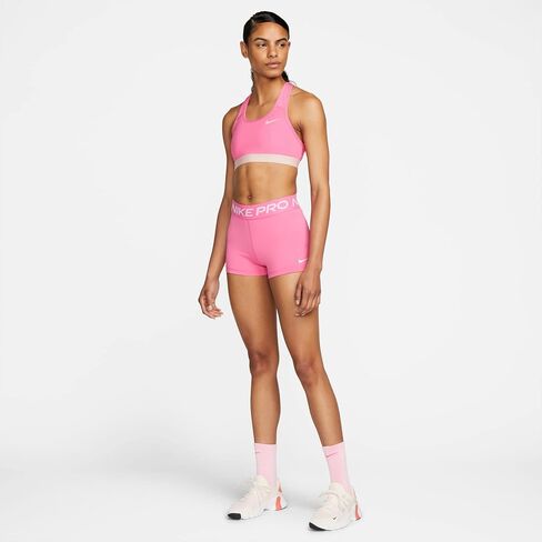 Nike Women's Medium Support Non Padded Sports Bra with Band (as1, Alpha, l, Regular, Regular, Pinksicle/Pink Oxford) in Saudi Arabia