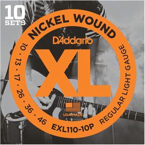 D'Addario E-Guit.String EXL110-10P 10-46 Nickel Wound 10 Sets - Electric Guitar Strings in Saudi Arabia