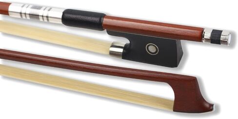 Violin bow 4/4 3/4 1/2 1/4 1/8 size Brazilwood Ebony Frog Pearl Inlay Natural HorseHair Lightweight (3/4 size) in Kuwait