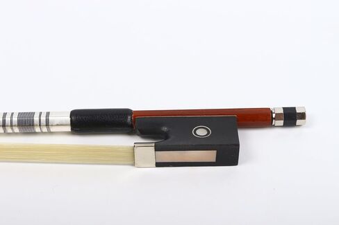 Violin bow 4/4 3/4 1/2 1/4 1/8 size Brazilwood Ebony Frog Pearl Inlay Natural HorseHair Lightweight (3/4 size) in Kuwait