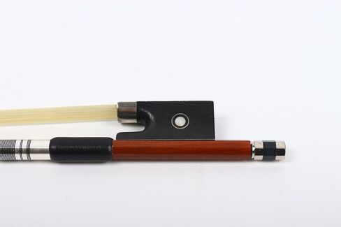 Violin bow 4/4 3/4 1/2 1/4 1/8 size Brazilwood Ebony Frog Pearl Inlay Natural HorseHair Lightweight (3/4 size) in Kuwait