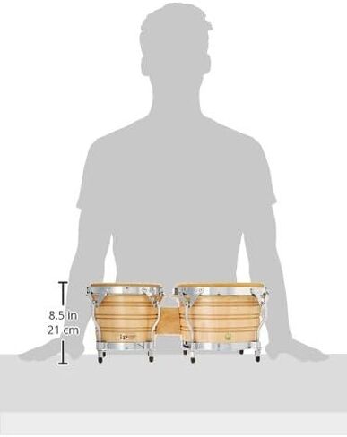 Latin Percussion LP201A-3 Bongo Drum, Natural/Chrome in Saudi Arabia