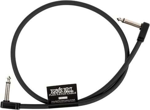 Ernie Ball Flex Patch Cable 18in - Black - Single in Saudi Arabia