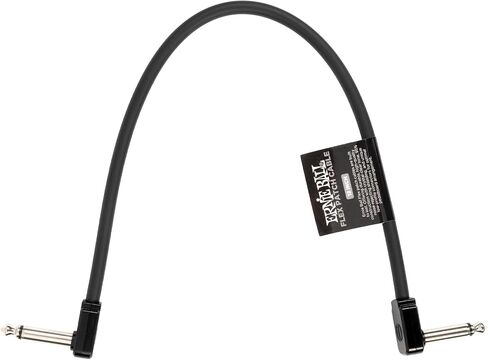 Ernie Ball Flex Patch Cable 18in - Black - Single in Saudi Arabia