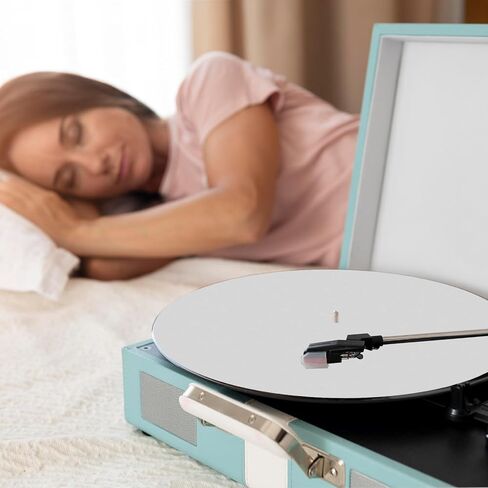 Turntable Platter Mat White Acrylic Turntable Mat, Anti Static Vinyl Record Player Vibration Dampening Felt Acrylic Record Player Platter Vinyl Slip Mats for Turntables Antistatic Tighter & Defined Ba in Saudi Arabia