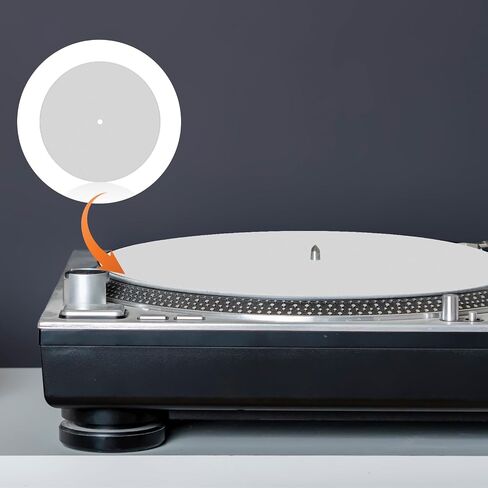 Turntable Platter Mat White Acrylic Turntable Mat, Anti Static Vinyl Record Player Vibration Dampening Felt Acrylic Record Player Platter Vinyl Slip Mats for Turntables Antistatic Tighter & Defined Ba in Saudi Arabia