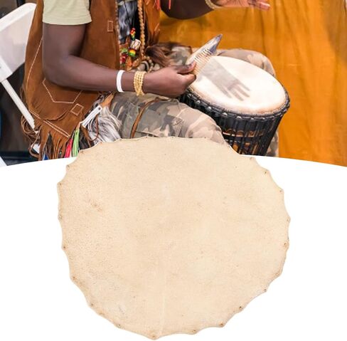 Goatskin Drum Head,Goat Skin Drum Head Bongo for Bongo Shaman Drums Djembe Replacement Parts Accessories in Saudi Arabia