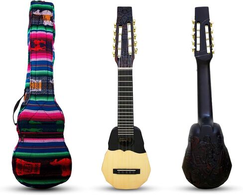 Ukulele Charango 10 أوتار - منحوتة يدويًا بتصميم الأنديز الفريد، ولمسة نهائية من الخشب الفاخر، وحقيبة منسوجة بحرفية - مثالية للموسيقيين المحترفين والمبتدئين وهواة الجمع، 27 بوصة in Kuwait